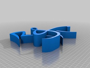 rythmnz & motions logo 2d art 3d print model - Mito3D