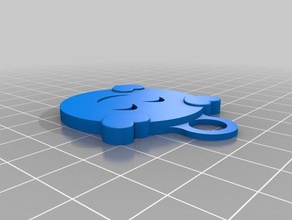 emoji Anahtarlık severdi 3dkey sevdi 3d print model - Mito3D