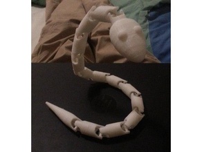 articulated snake animals decoration flexible modular 3d print model - Mito3D