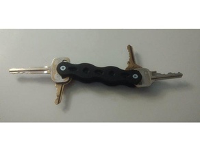 flat key organizer keychains keychain 3d print model - Mito3D