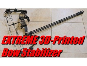 extreme bow stabilizer v2 - customizable sport & outdoors archery arrow arrows awesome bows build cool diy easy functional gun guns project rifle shoot shooting work working 3d print model - Mito3D
