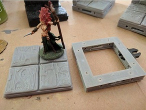 opendungeontiles magnetic bases 2x2 toy & game accessories dnd tiles dungeon dungeons dragons hlmodtech miniature odt openforge openlock pathfinder rpg tabletop terrain tile 3d print model - Mito3D