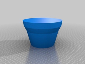 basic scalable vase mode planter pot outdoor & garden flower spiral 3d print model - Mito3D