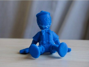 sitting puppet people 3d print model - Mito3D