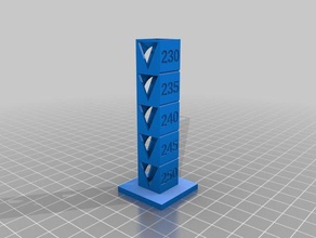 temp tower 250-230 3d printing tests customized 3d print model - Mito3D