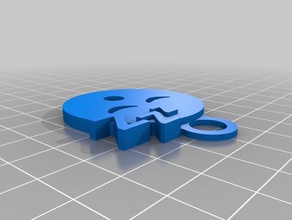 emoji schlafen Schlüsselbund Schlüsselanhänger 3d-Schlüsselanhänger keychain zzz 3d print model - Mito3D