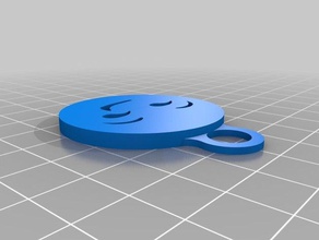 emoji unamused trousseau de clés porte-clés 3d un 3d print model - Mito3D