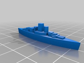 battleship araç oyun parça 3d print model - Mito3D