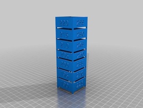 temperature tower 3d printing tests calibration test tempature temp 3d print model - Mito3D