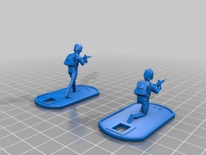 plastic soldier - dog tag base action dice construction toys 3d print model - Mito3D