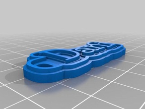 minha personalizado de várias linhas tag chaveiro-dani chaveiros 3d print model - Mito3D