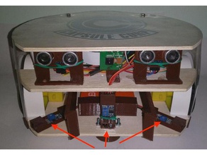 sensore ir distanza di montaggio la robotica arduino irsensor maker il lampone robot 3d print model - Mito3D