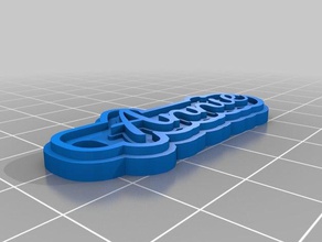 annie matherne tag keychain keychains customized 3d print model - Mito3D