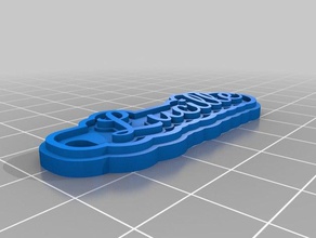 lucille matherne etiketi Anahtarlık özelleştirilmiş 3d print model - Mito3D