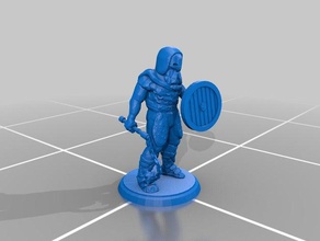 dwarf fighter em miniatura brinquedos & games d&d dnd masmorras e dragões o anão minis pathfinder rpg 3d print model - Mito3D