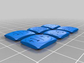 mtg contadores de + - A impressão 3d magia magic gathering mtgcounters edh planeswalker 3d print model - Mito3D