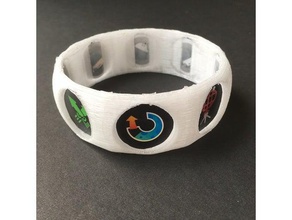 nfc amiibo bracelet bracelets holder nintendo switch splatoon 2 3d print model - Mito3D