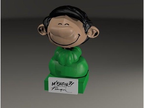 bust gaston lagaffe franquin toys & games comics figure figurine hero toy 3d print model - Mito3D