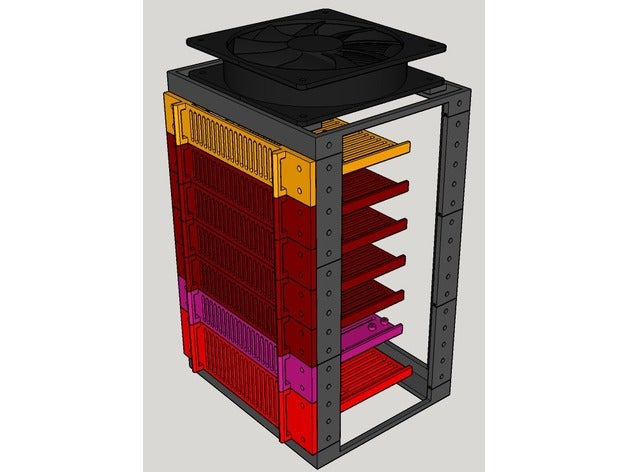 6 inch 4 post rack computer 3D print model - Mito3D