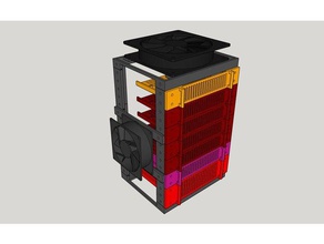 4 post rack lato ventola da 80 mm adattatore computer 3d print model - Mito3D