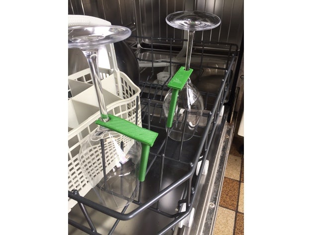wine glas holder kitchen & dining dishwasher wineglass 3D print model - Mito3D
