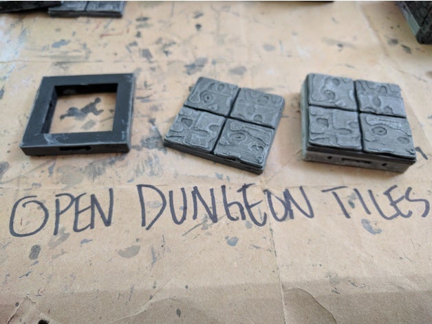 opendungeontiles floor flagstone 2x2 toy & game accessories dnd tiles dungeon dungeons dragons miniature odt openforge openlock pathfinder rpg tabletop terrain tile 3D print model - Mito3D