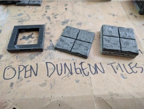 opendungeontiles floor flagstone 2x2 toy & game accessories dnd tiles dungeon dungeons dragons miniature odt openforge openlock pathfinder rpg tabletop terrain tile 3d print model - Mito3D