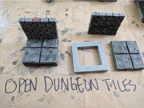 opendungeontiles wall interior roughstone 2x2 toy & game accessories dnd tiles dungeon dungeons dragons miniature odt openforge openlock pathfinder rpg tabletop terrain tile 3d print model - Mito3D