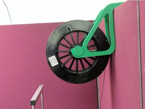 large spool hanger office cubicle 3d printer accessories 3dxtech filament holder makeit pro-l 3d print model - Mito3D