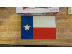 texas bayrak tek parça işaretler ve logolar buzdolabı mıknatısı 3d print model - Mito3D
