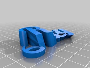 il mio personalizzato amabz riley portachiavi i su misura 3d print model - Mito3D