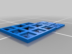 tic tac toe Spielzeug & Spiele Spiel tablegame tateti tictactoe - 3d print model - Mito3D