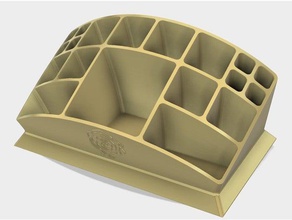 spherical makeup organizer organization box cosmetics makeupbox holder sphere stand utensils 3d print model - Mito3D
