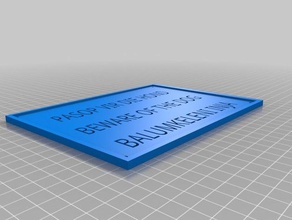 attenzione dog sign segni e loghi 3d print model - Mito3D