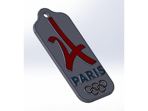 olympic logo keychain 2024 paris signs & logos game jeux olympique games 3d print model - Mito3D