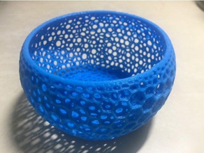 bowl-shaped mesh basket containers bowl container diy home household useful vase vessel 3d print model - Mito3D