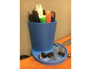 pencil cup tray office 3d print model - Mito3D
