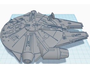 millennium falcon, star wars 3d baskı 3d print model - Mito3D