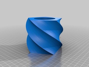 twisted fioriera arredamento vaso piante pot succulente 3d print model - Mito3D