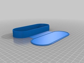pill shaped pencil case containers customized 3d print model - Mito3D