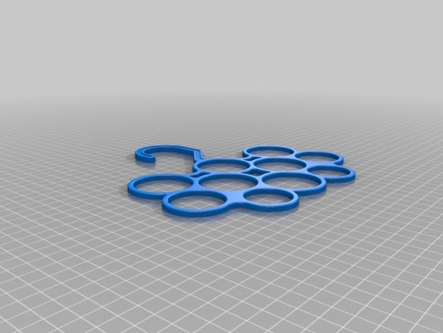cachecol cabide organização titular 3D print model - Mito3D