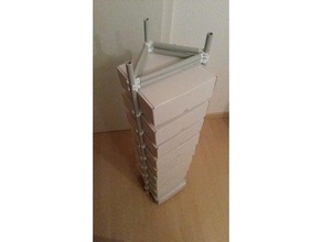 16mm pipe frame stacking storage filament carton boxes 3d printing 3d print model - Mito3D