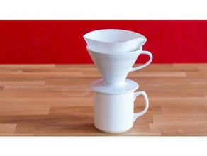 v60 café de goteo cocina y comedor el cafetera dripper 3d print model - Mito3D