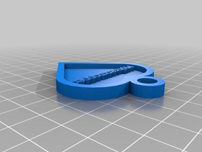 Herz Schlüsselanhänger 'm hrenmopped' keychain m hrenmopped 3d print model - Mito3D