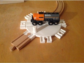 wooden train turntable - 150mm table brio thomas toys & games caboose engine gordon harold henry ikea james percy roundhouse salty toy track tracks 3d print model - Mito3D