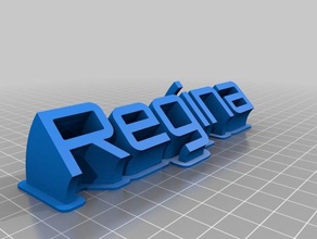 regina office personalizado 3d print model - Mito3D