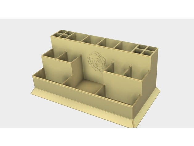 gerade make-up-Veranstalter - Organisation box container Kosmetik make-up make-up-box make-up-Halter organizer stand Besteck Utensilien-Halter 3D print model - Mito3D