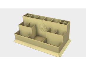 straight makeup organizer organization box container cosmetics holder stand utensils utensil 3d print model - Mito3D