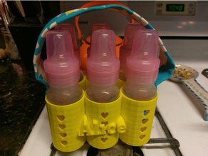 baby bottle holders dr brown's 4oz 8oz & breastflow 6oz household supplies bottles 3d print model - Mito3D