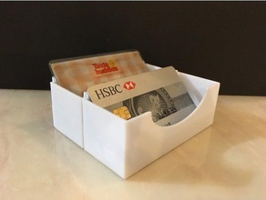 card holder box stackable office 3d print model - Mito3D